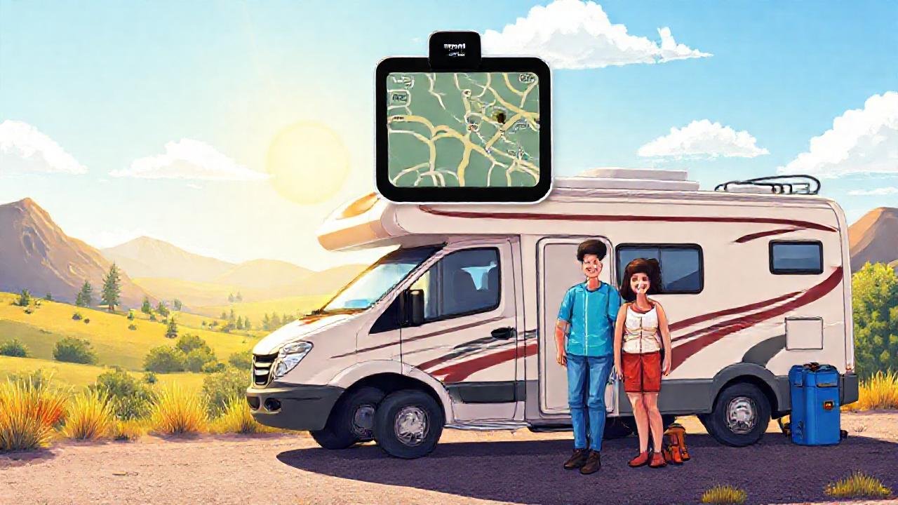 Pareja feliz disfruta un paisaje tranquilo