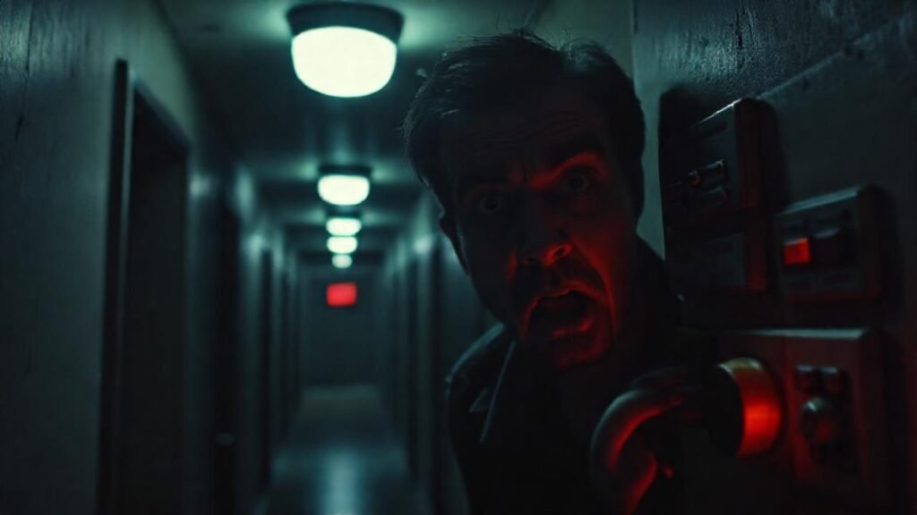 Un pasillo oscuro revela pánico urgente