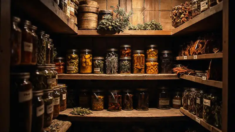 Un almacén rústico y aromático