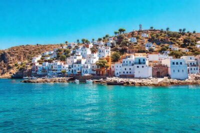 Pueblo costero sereno y pintoresco