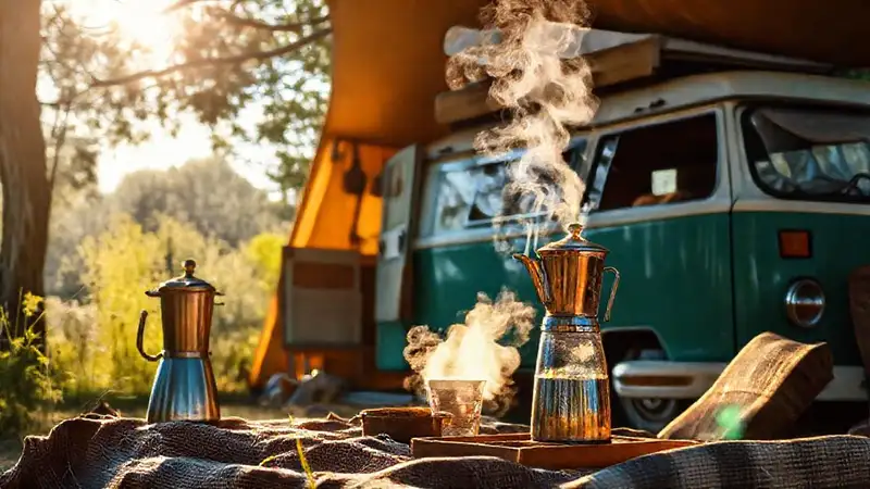 Un campamento rústico