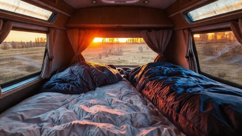 Una autocaravana acogedora ofrece un sueño relajante
